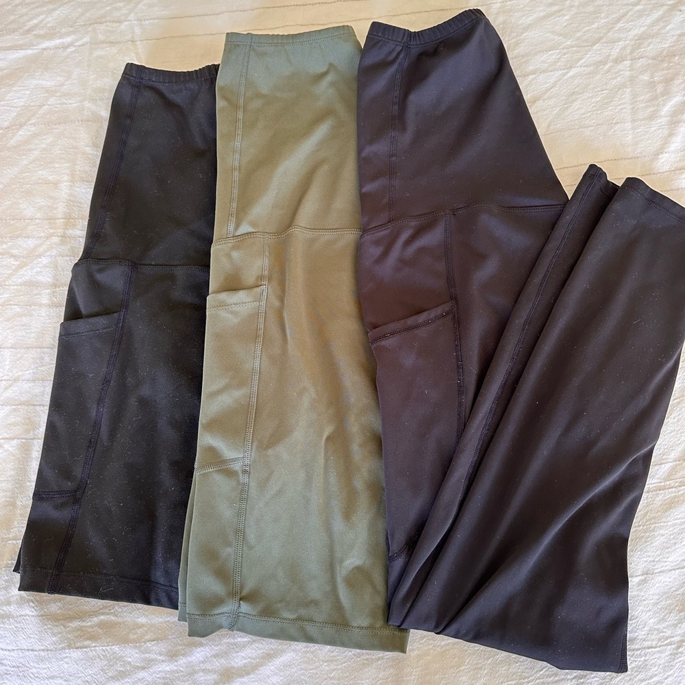 Maternity Workout Pants LOT - 3 pairs! Biker shorts and leggings.